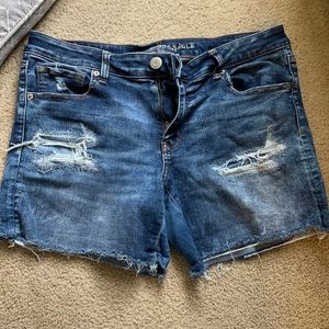 American Eagle Distressed Midi Shorts